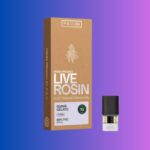 Guava Gelato Live Rosin Pod (H) featuring a sleek, transparent pod with a vibrant amber hue